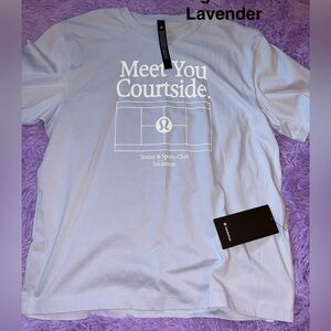 Lululemon Heavyweight Cotton Graphic Print Lavender T-Shirt Men's Large